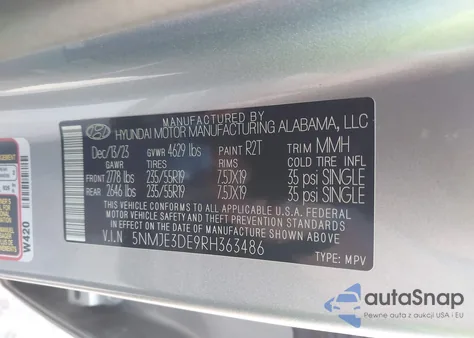 2024 Hyundai Tucson Limited from USA, damaged, VIN 5NMJE3DE9RH363486